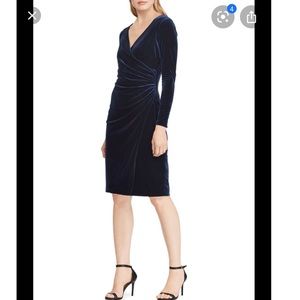 🎈SUPER SALE🎈CK Velvet Faux-Wrap Dress (4)